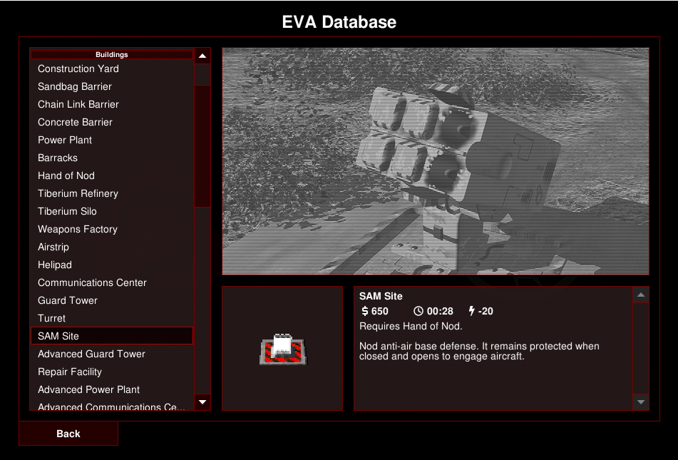 Tiberian Dawn EVA Database